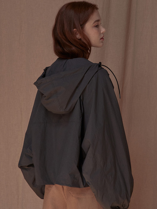J546 hoodie short jacket (charcoal)