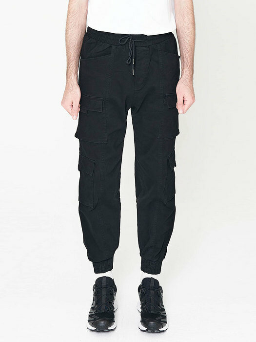 8 Pocket Jogger Pants - Black