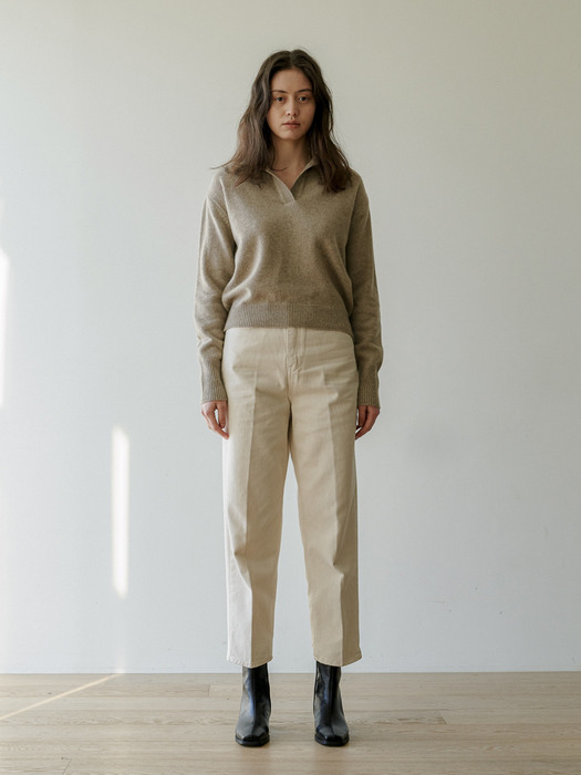 Air Wool Crop Pullover (Oatmeal)