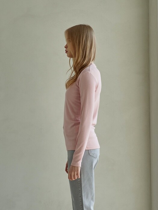 UNIQUE ROUND LONG SLEEVES_PINK