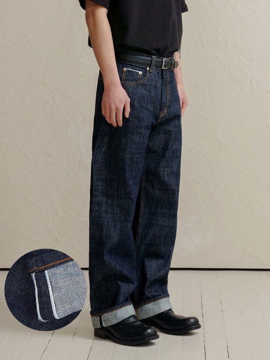 DEN0861 mid-indigo selvedge[wide fit]