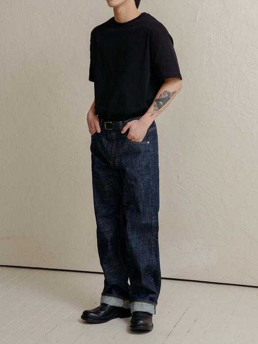 DEN0861 mid-indigo selvedge[wide fit]