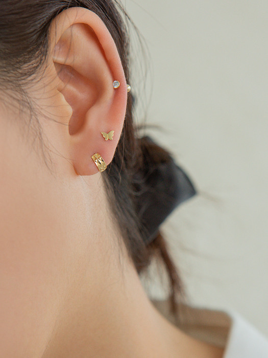 14K Gold Butterfly Piercing, Earrings (14k골드) s13