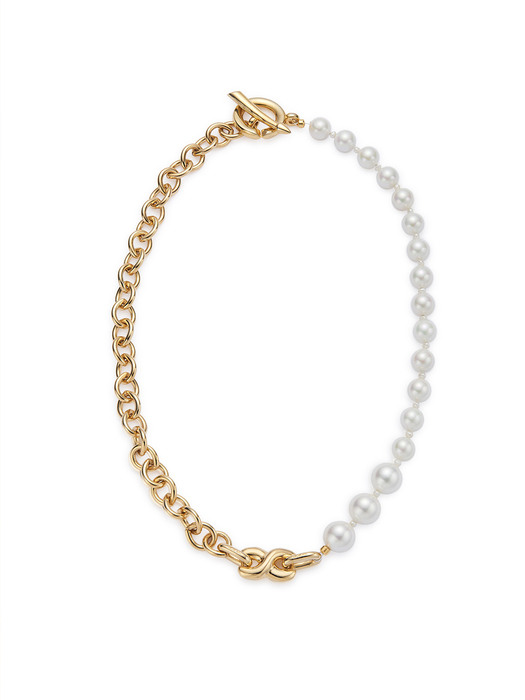 MONGDOL Pearl necklace (Gold/Silver)