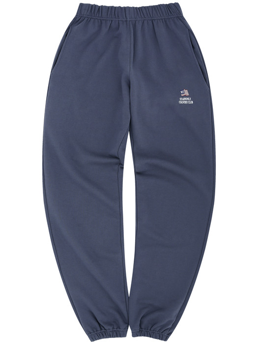 FLAG SWEATPANTS (WASHED NAVY)