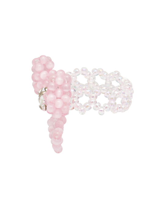 RuRu Ribbon Beads Ring (Pink)