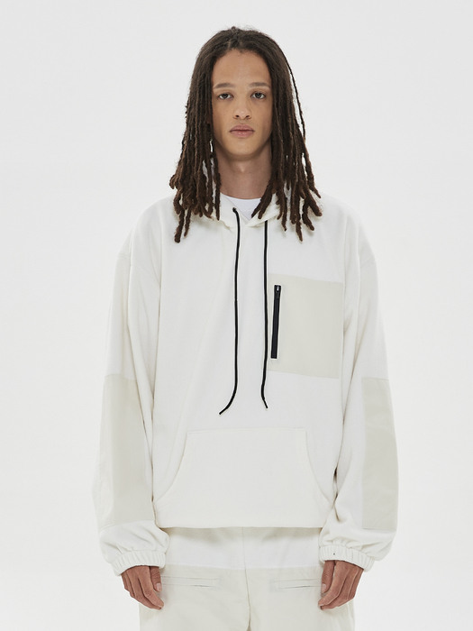 FLEECE NPC CAMPER HOODIE(WHITE)