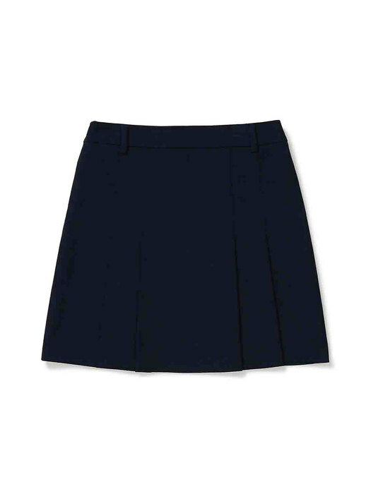 Side Pleated Skirt (Navy)