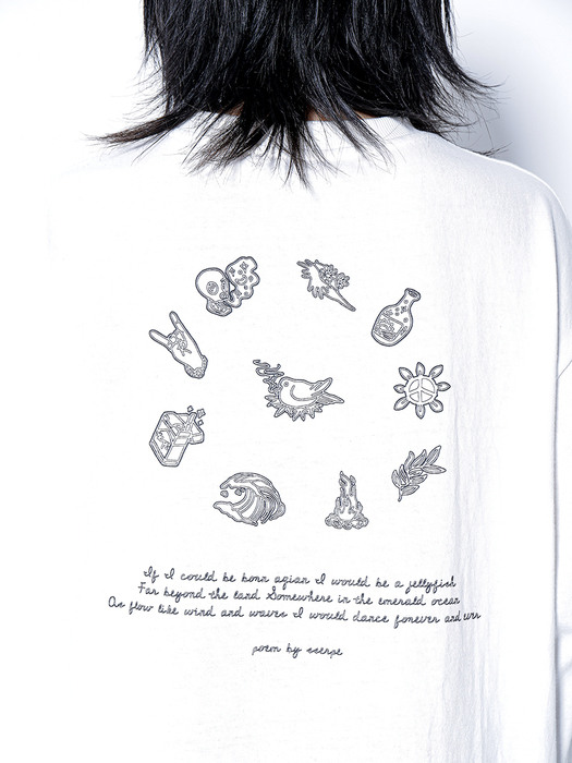 Sserpe Poem Long Sleeve T White