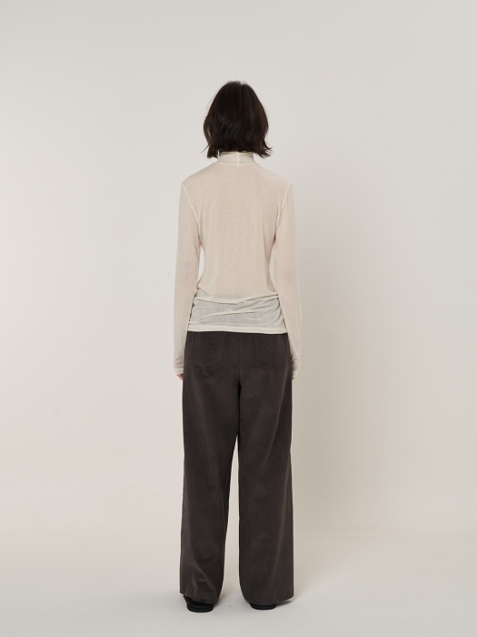 Woolstar Turtle-Neck top , ivory