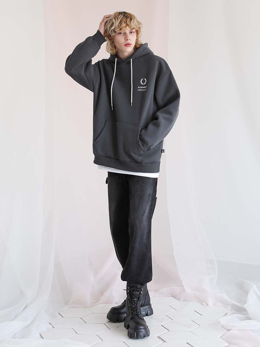 MINI LAUREL OVERSIZED HOODIE CHARCOAL