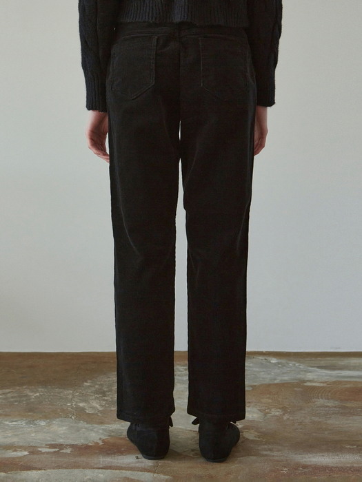 CORDUROY STRAIGHT PANTS_BLACK