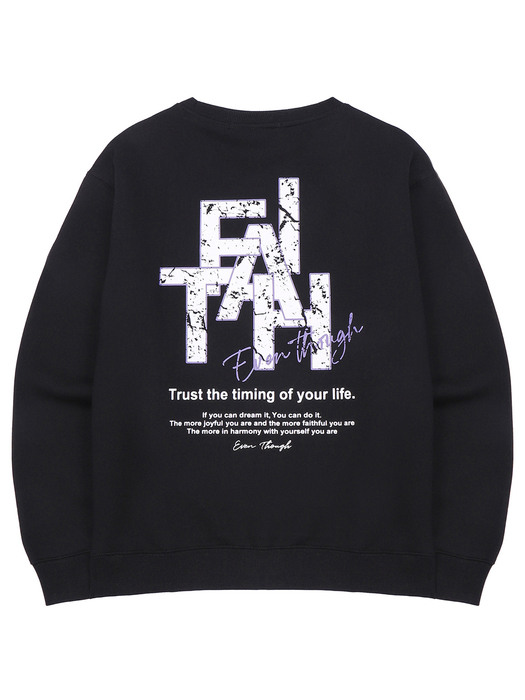 FAITH 그래픽 기모 맨투맨 티셔츠_HTGA90_검정(89)