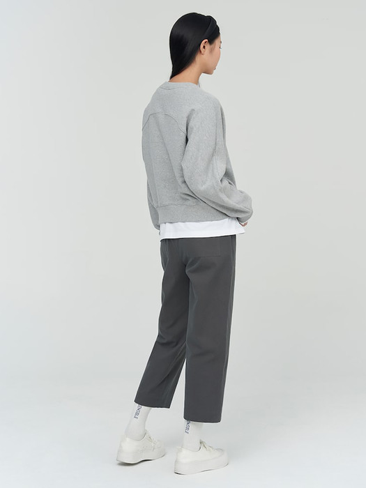 Volume Sleeve Graphic Sweatshirts  Light Grey (KE2140M062)