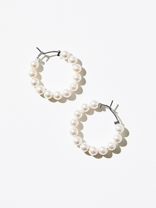 [단독] Pink Pearl Ring Earring