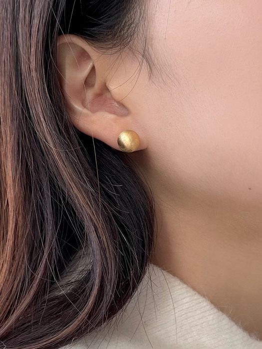 [silver925] rough ball earring (2color)