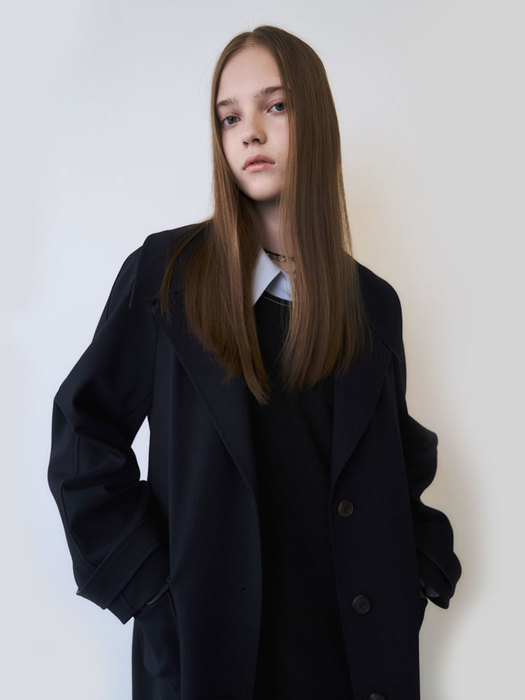 22 Spring_ Navy Peaked Collar Outer