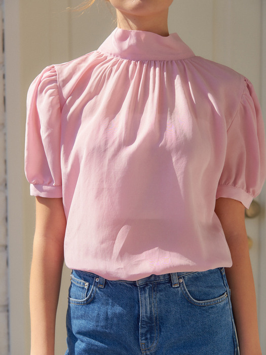 BACK TIE BLOUSE_PINK