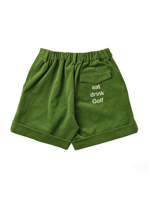  corduroy shorts_green