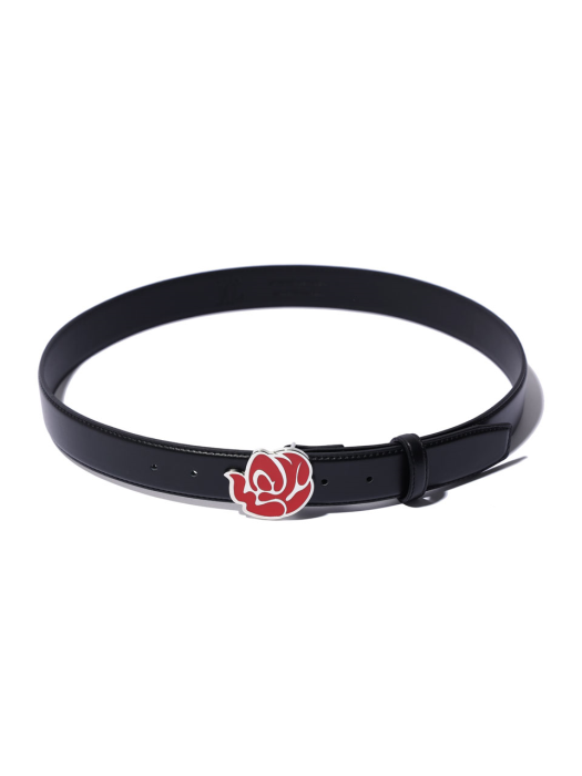 ROSE symbol leather belt - RED