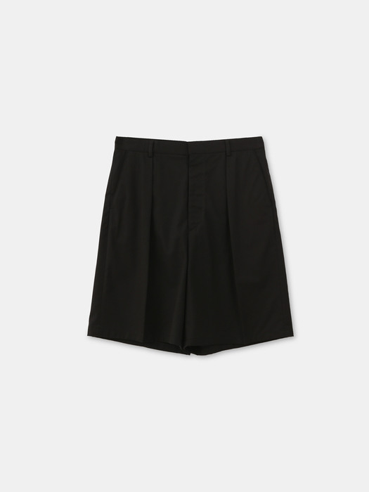 Solid Bermuda Pants [Black]