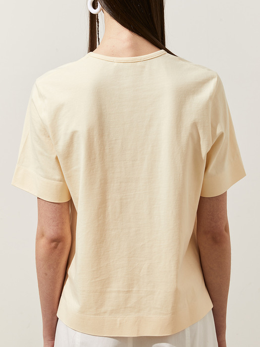 Basic Cotton T-shirt_CREAM