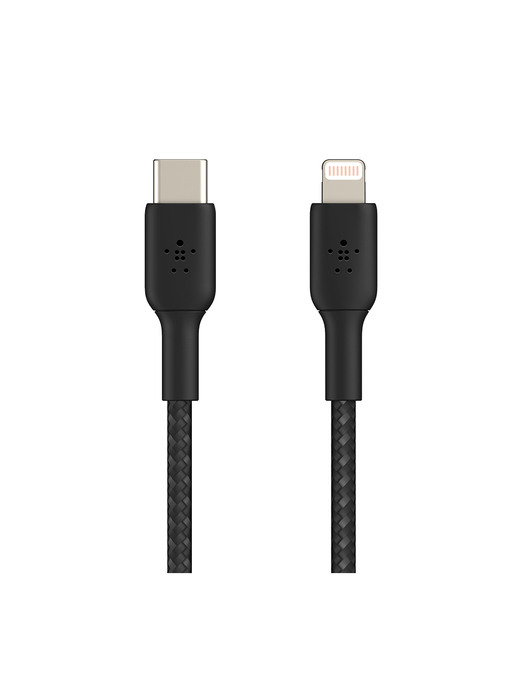 벨킨 부스트업 브레이디드 USB C to 라이트닝 고속 충전 패브릭 케이블 1M CAA004bt1M