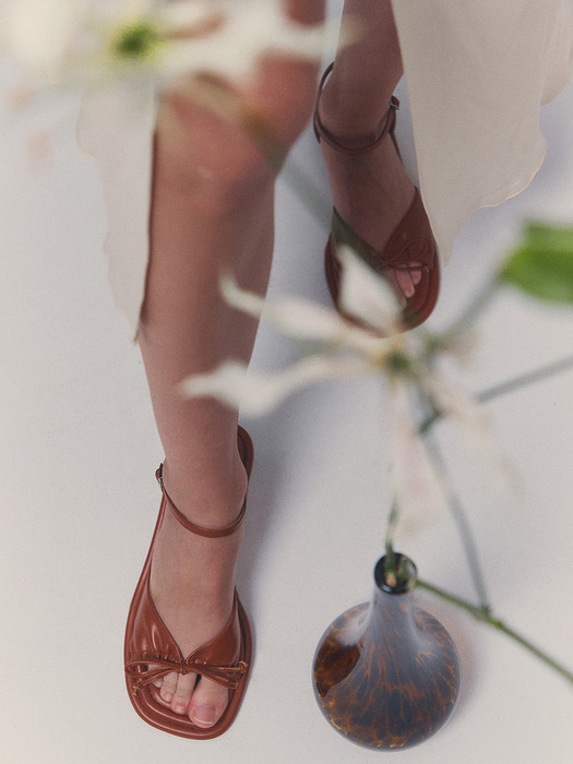 [단독]Ribbon shirring sandals (4colors)
