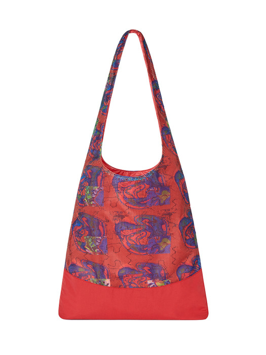 Triangle printed bag, Red