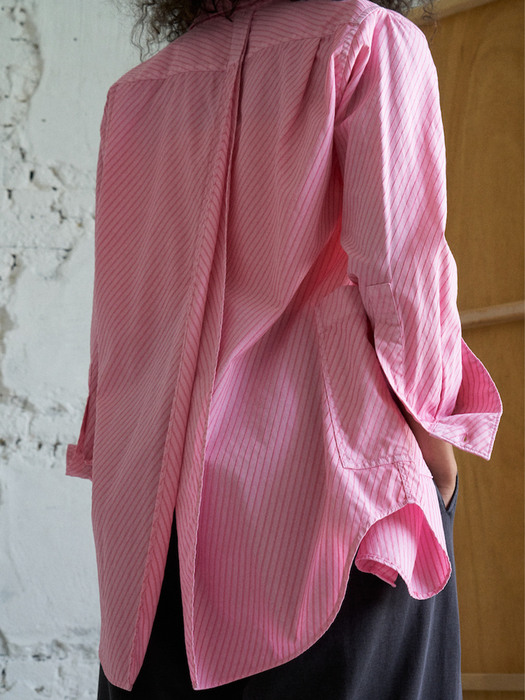 Dyed Stripe shirt in pink