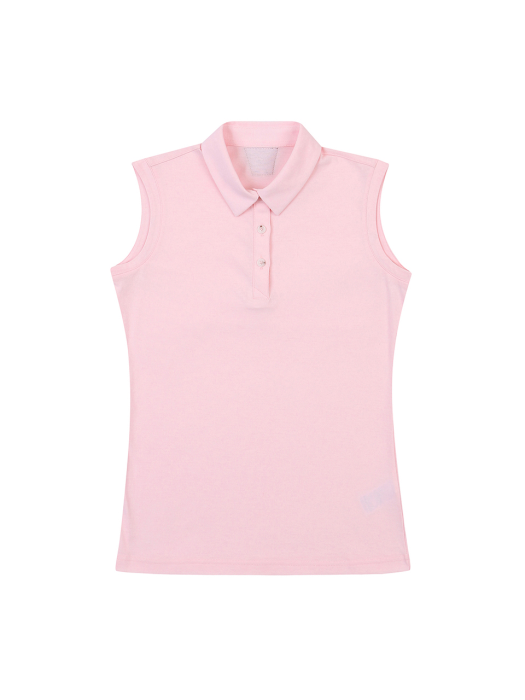 화이트볼 골프웨어 여성 C/P 강연 베이직 민소매 티셔츠 (PINK)