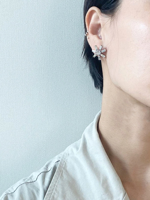 CUBIC EARRINGS 큐빅 심플 이어링