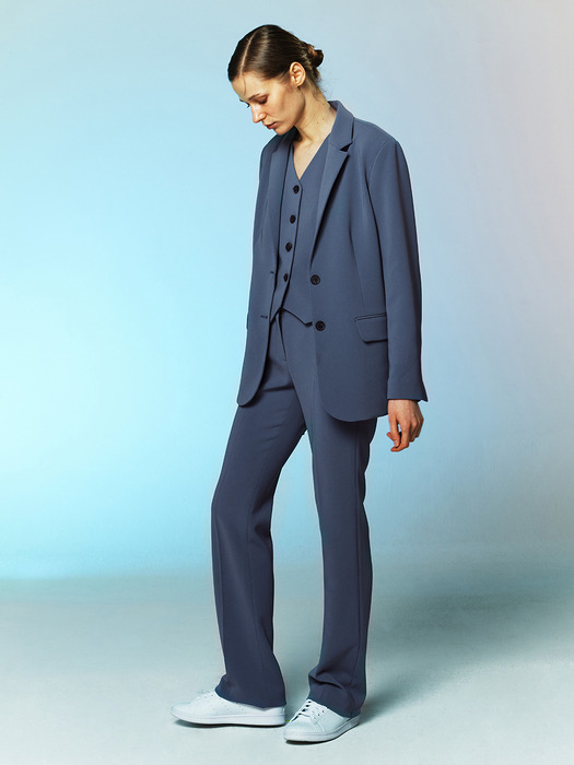 [Drama Signature] Two-button Blazer + Bootcut Trousers SET