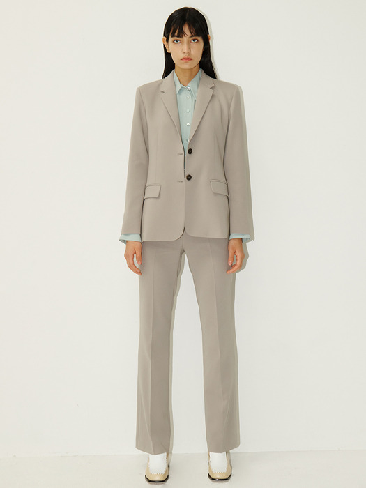 [Drama Signature] Two-button Blazer + Bootcut Trousers SET