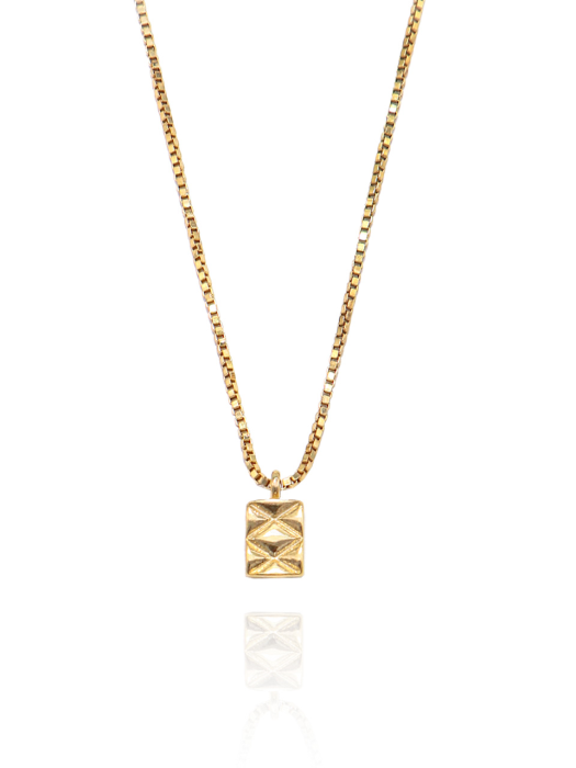 Motif Pendant Silver necklace In368 [Gold]