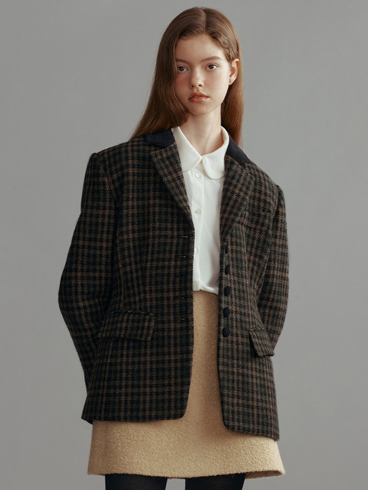 [N]SHOREDITCH Classic wool jacket (Multi check)