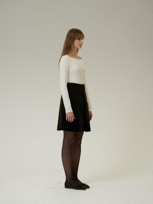 Jain Velvet Midi-Skirt [Black]