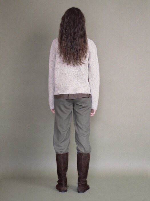 cashmere straight pants brown