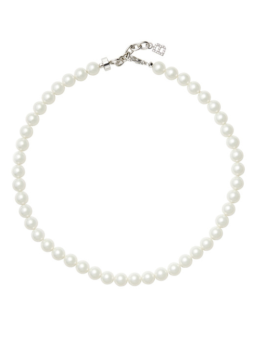 Initial Tail Pearl Necklace