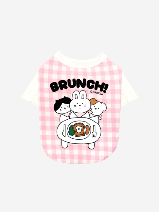 BRUNCH CHECK TSHIRT-PINK(반팔티)