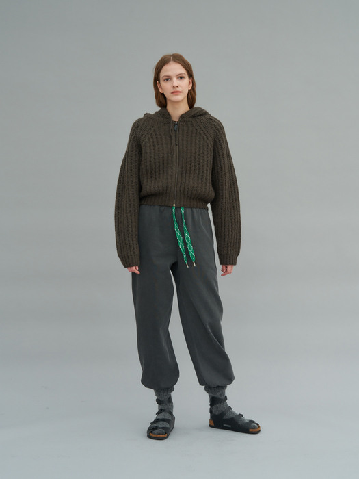 Wide color easy Pants (Washing Charcoal)