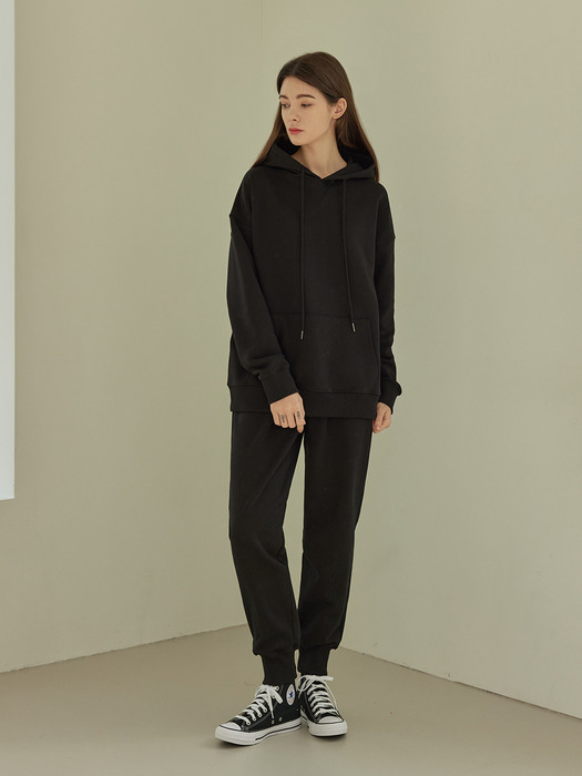 [리퍼브]Maison sweat jogger pants_BLACK