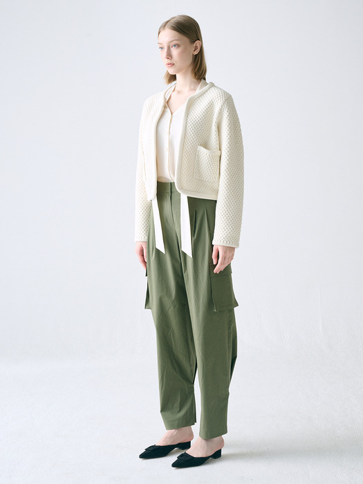 [KNIT] Tweed Crop Cardigan _ 2color