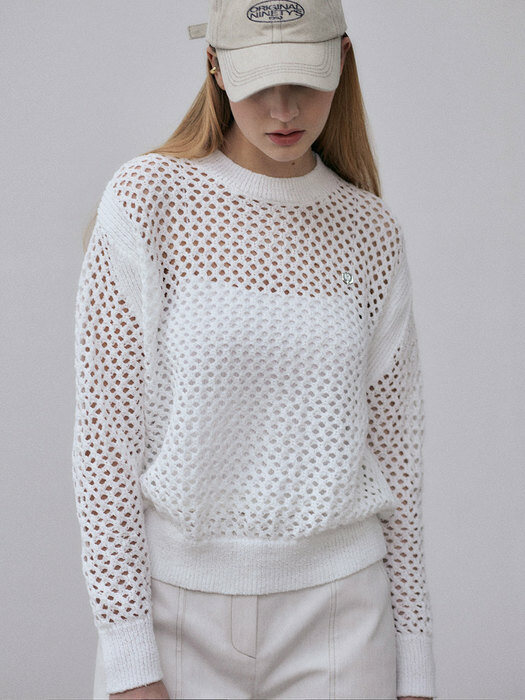 Cubic Net Knit Pullover SK3SP150-01
