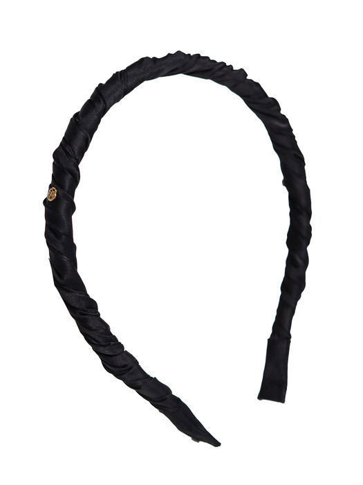 simple shirring gold point hair band (2color)