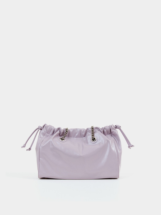 CH. SQUARE TRAWSTRING BAG, PURPLE