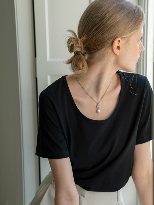SITP5063 U-neck T-shirt_4Colors