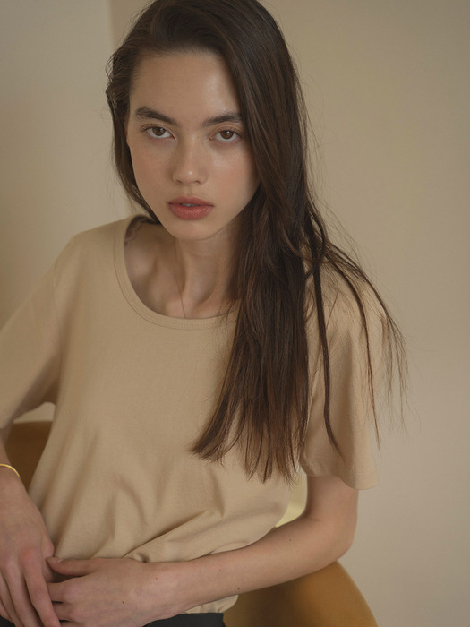 SITP5063 U-neck T-shirt_4Colors