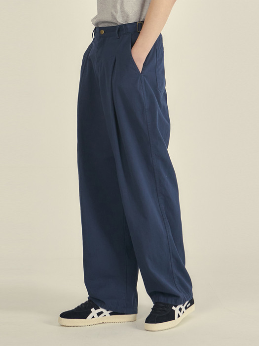 Flap cotton wide washing pants(5col)