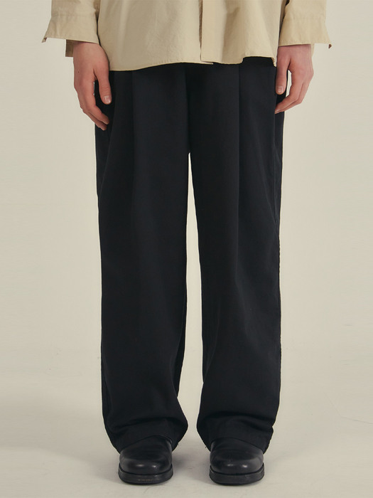 Flap cotton wide washing pants(5col)